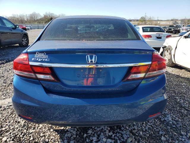 19XFB2F50DE087639 - 2013 HONDA CIVIC LX BLUE photo 6