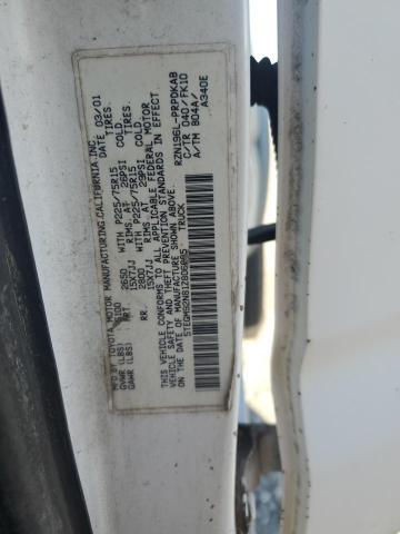 5TEGM92N81Z806685 - 2001 TOYOTA TACOMA DOUBLE CAB PRERUNNER WHITE photo 12