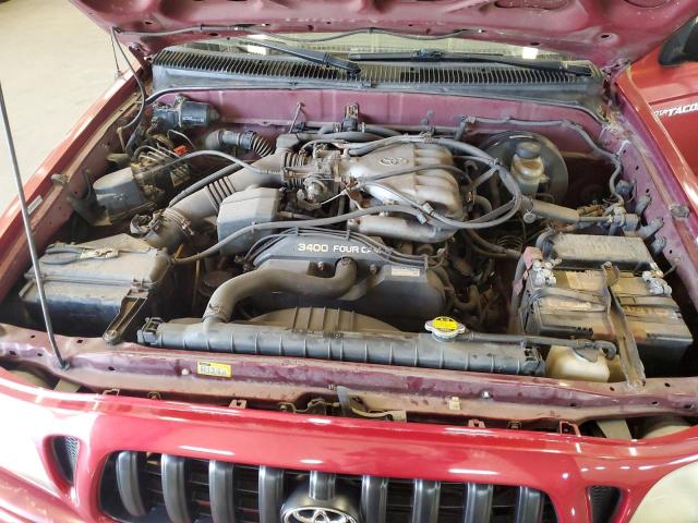 5TEHN72N72Z099053 - 2002 TOYOTA TACOMA DOUBLE CAB 红色 照片 11