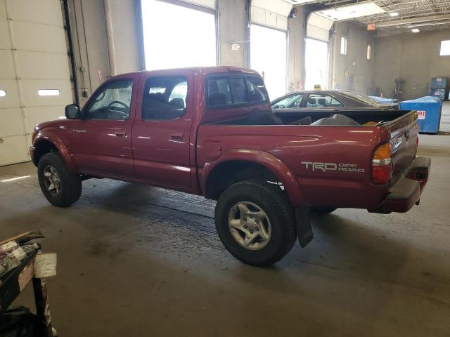 5TEHN72N72Z099053 - 2002 TOYOTA TACOMA DOUBLE CAB 红色 照片 2
