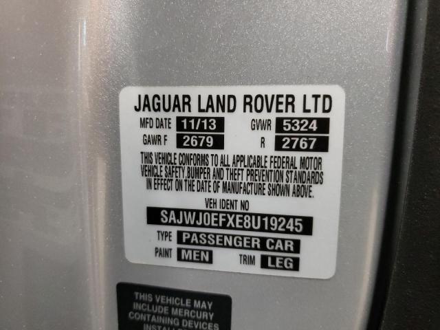 SAJWJ0EFXE8U19245 - 2014 JAGUAR XF SILVER photo 12