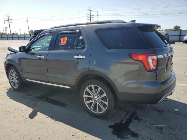 1FM5K8F82HGC69398 - 2017 FORD EXPLORER LIMITED CHARCOAL photo 2