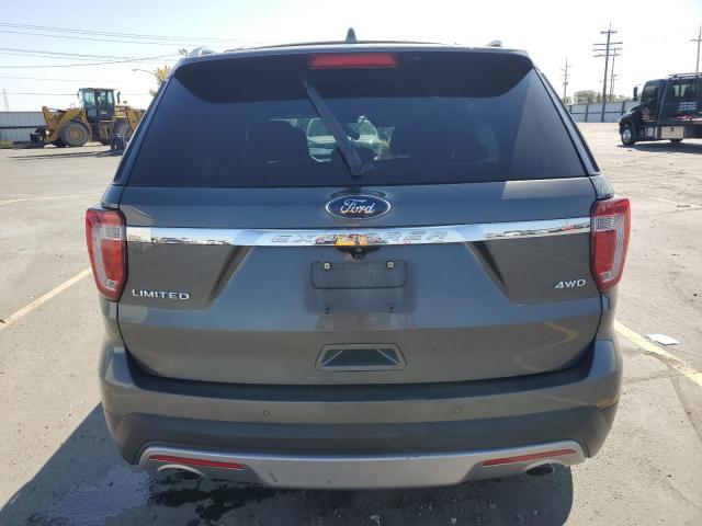 1FM5K8F82HGC69398 - 2017 FORD EXPLORER LIMITED CHARCOAL photo 6
