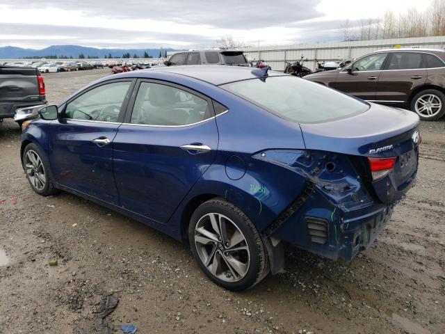 5NPDH4AE2FH591083 - 2015 HYUNDAI ELANTRA SE BLUE photo 2