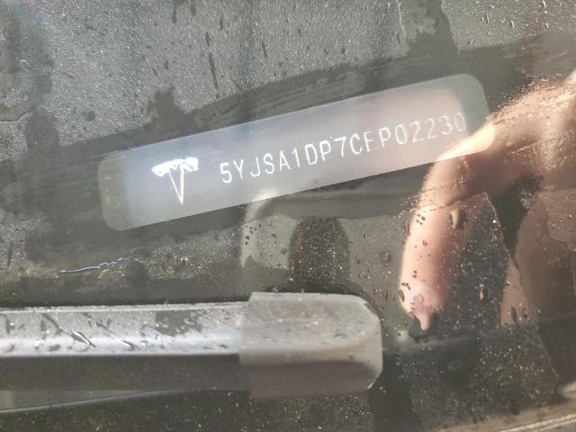 5YJSA1DP7CFP02230 - 2012 TESLA MODEL S ნაცრისფერი ფოტო 12