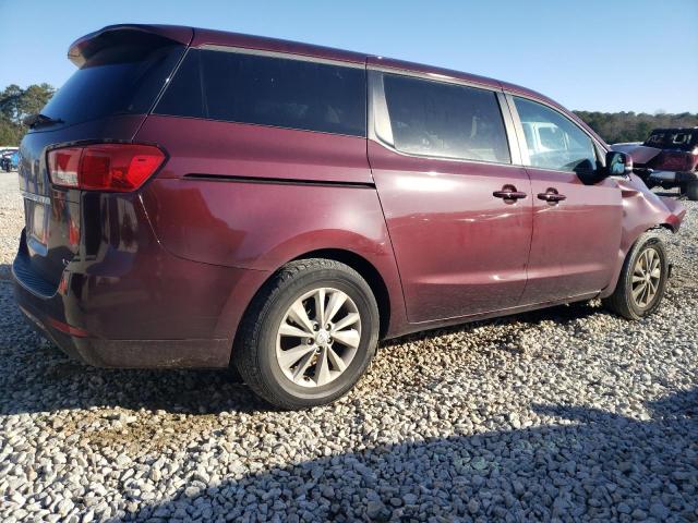 KNDMB5C13H6229102 - 2017 KIA SEDONA LX BURGUNDY photo 3