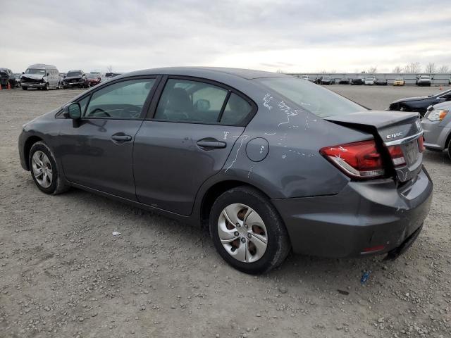 19XFB2F50DE054026 - 2013 HONDA CIVIC LX GRAY photo 2