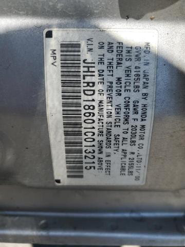 JHLRD18601C013215 - 2001 HONDA CR-V EX SILVER photo 13