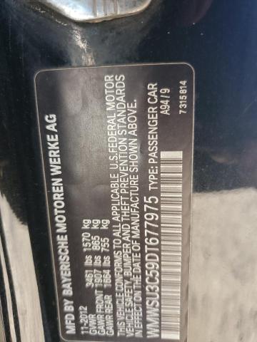WMWSU3C59DT677975 - 2013 MINI COOPER BLACK photo 13