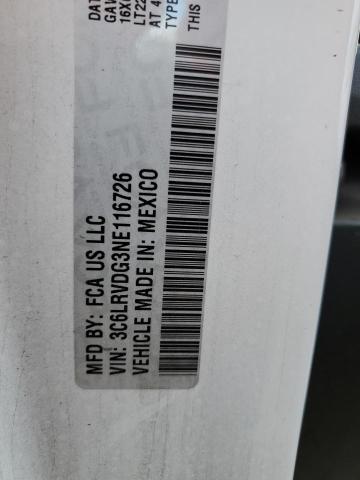 3C6LRVDG3NE116726 - 2022 RAM PROMASTER 2500 HIGH თეთრი ფოტო 13