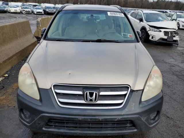 SHSRD68525U303023 - 2005 HONDA CR-V LX TAN photo 5