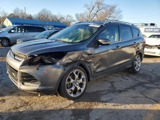 1FMCU9J9XEUA11151 - 2014 FORD ESCAPE TITANIUM GRAY photo 1