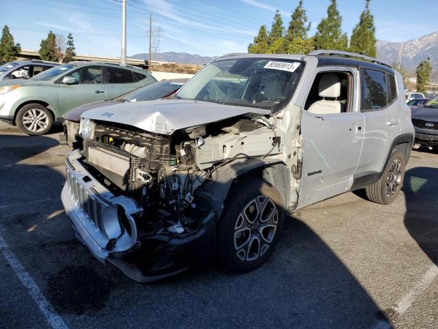 ZACCJBDB3HPF13265 - 2017 JEEP RENEGADE LIMITED SILVER photo 1