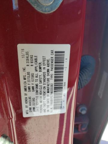 19UUB1F57HA005062 - 2017 ACURA TLX TECH RED photo 12