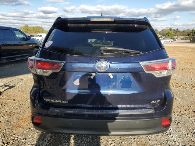 5TDKKRFH7GS122320 - 2016 TOYOTA HIGHLANDER XLE BLUE photo 6