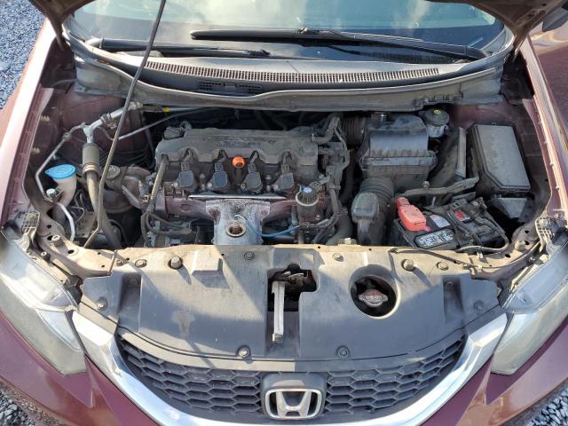 19XFB2F5XDE238986 - 2013 HONDA CIVIC LX BURGUNDY photo 11