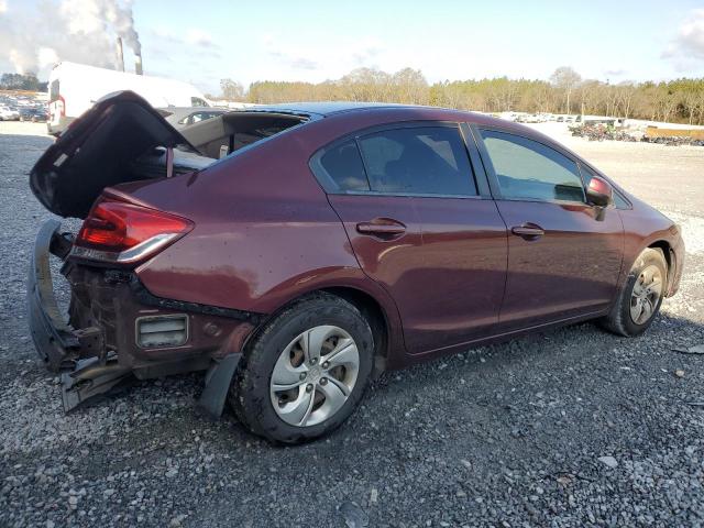 19XFB2F5XDE238986 - 2013 HONDA CIVIC LX BURGUNDY photo 3