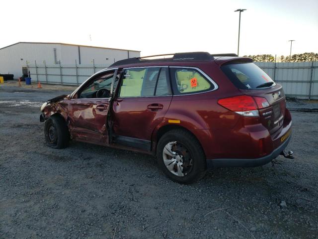 4S4BRCAC7C3218394 - 2012 SUBARU OUTBACK 2.5I BURGUNDY photo 2