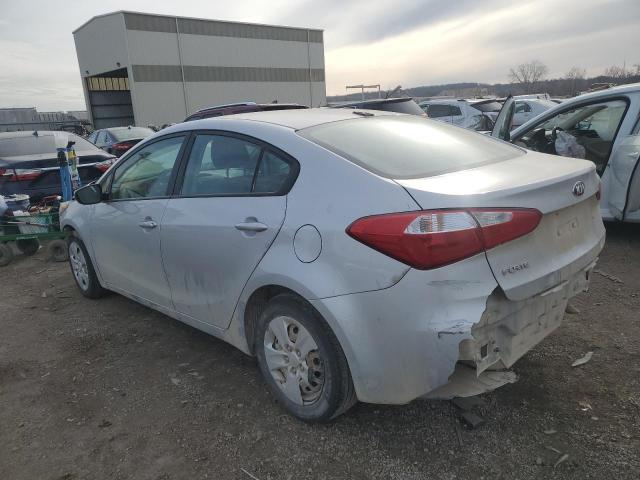 KNAFK4A65F5368407 - 2015 KIA FORTE LX SILVER photo 2