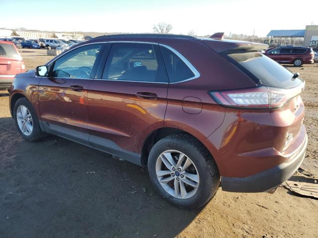 2FMTK4J8XFBB17283 - 2015 FORD EDGE SEL BURGUNDY photo 2