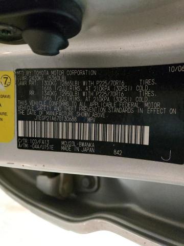 JTEGP21A670130688 - 2007 TOYOTA HIGHLANDER SPORT SILVER photo 13