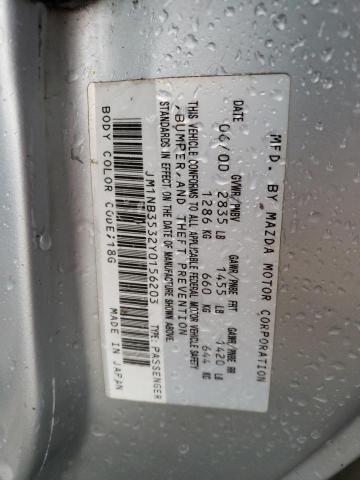 JM1NB3532Y0156203 - 2000 MAZDA MX-5 MIATA BASE SILVER photo 12