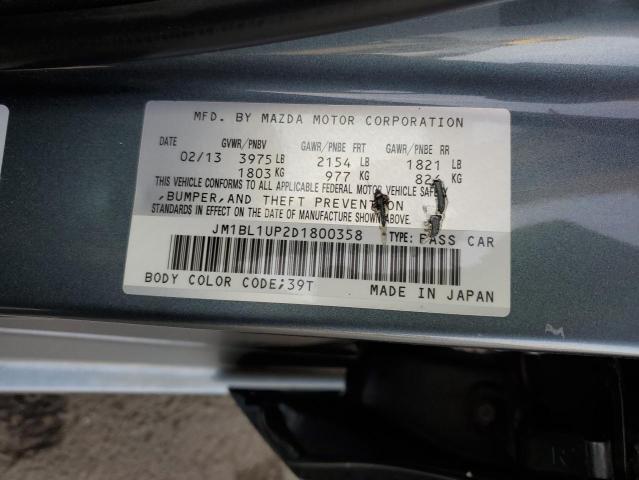 JM1BL1UP2D1800358 - 2013 MAZDA 3 I GREEN photo 12