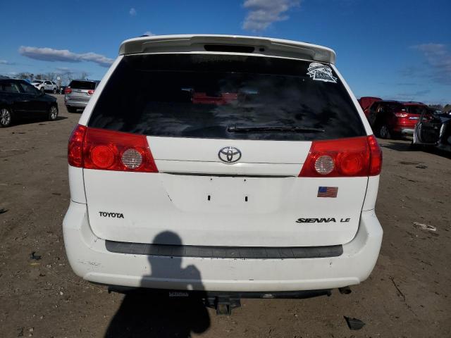 5TDZK23C79S267195 - 2009 TOYOTA SIENNA CE WHITE photo 6