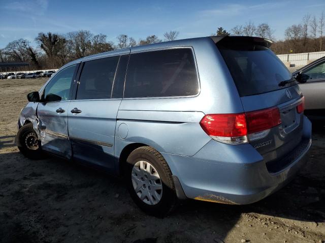 5FNRL38299B047368 - 2009 HONDA ODYSSEY LX BLUE photo 2