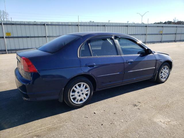 2HGES16525H605425 - 2005 HONDA CIVIC LX BLUE photo 3