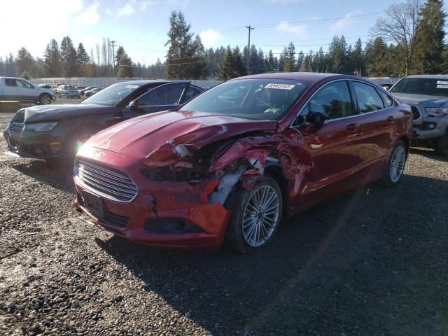 3FA6P0T91GR329824 - 2016 FORD FUSION SE BURGUNDY photo 1