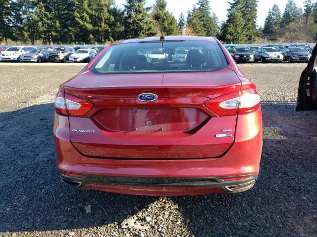 3FA6P0T91GR329824 - 2016 FORD FUSION SE BURGUNDY photo 6