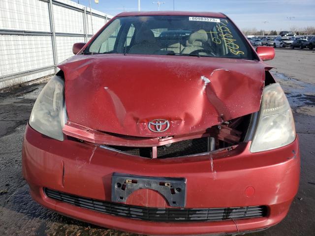 JTDKB20U583300984 - 2008 TOYOTA PRIUS RED photo 5