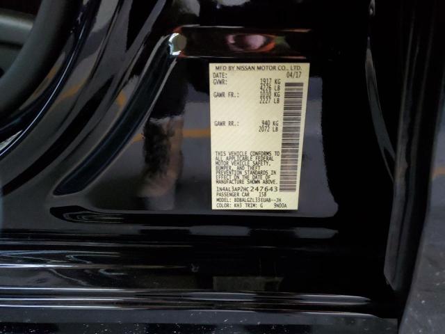 1N4AL3AP2HC247643 - 2017 NISSAN ALTIMA 2.5 BLACK photo 12