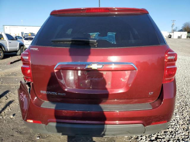 2GNFLFEK6H6206142 - 2017 CHEVROLET EQUINOX LT RED photo 6