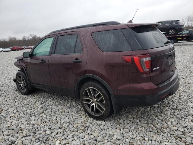 1FM5K8GT9JGA87688 - 2018 FORD EXPLORER SPORT BURGUNDY photo 2