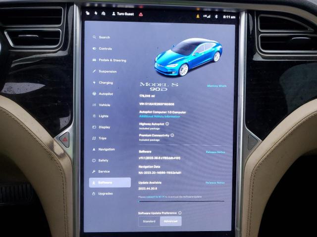 5YJSA1E26GF160806 - 2016 TESLA MODEL S Mavi foto 9