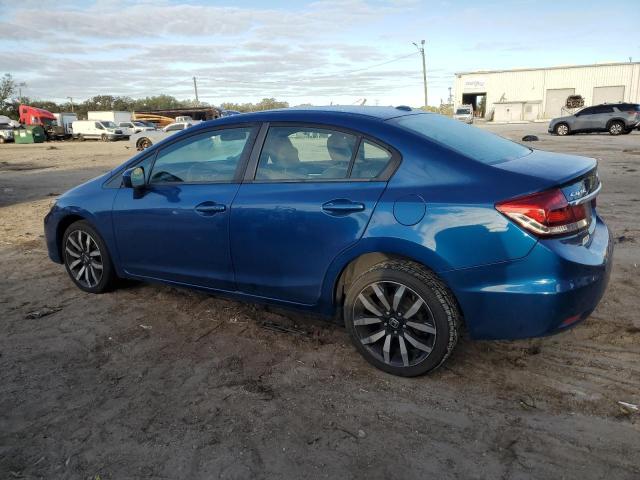 2HGFB2F93FH554306 - 2015 HONDA CIVIC EXL ლურჯი ფოტო 2