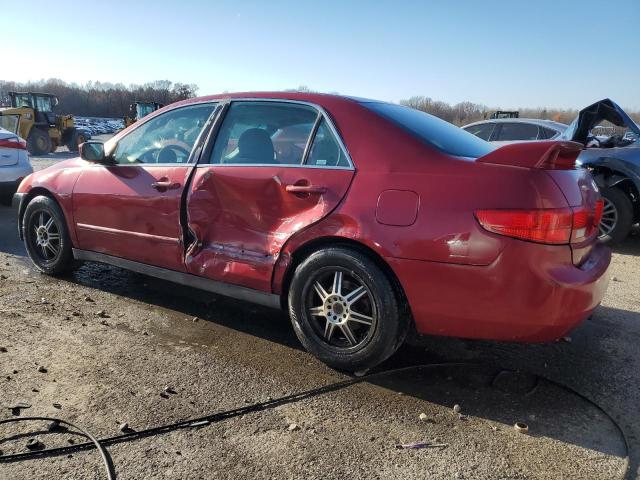 1HGCM66385A028945 - 2005 HONDA ACCORD LX RED photo 2