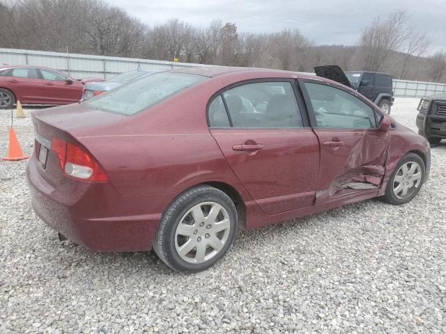 19XFA1F56AE042388 - 2010 HONDA CIVIC LX BURGUNDY photo 3