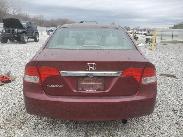 19XFA1F56AE042388 - 2010 HONDA CIVIC LX BURGUNDY photo 6