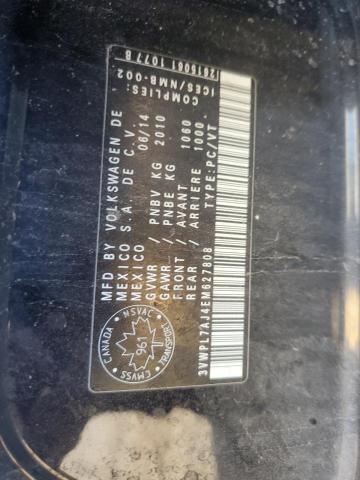 3VWPL7AJ4EM627808 - 2014 VOLKSWAGEN JETTA TDI BLACK photo 12