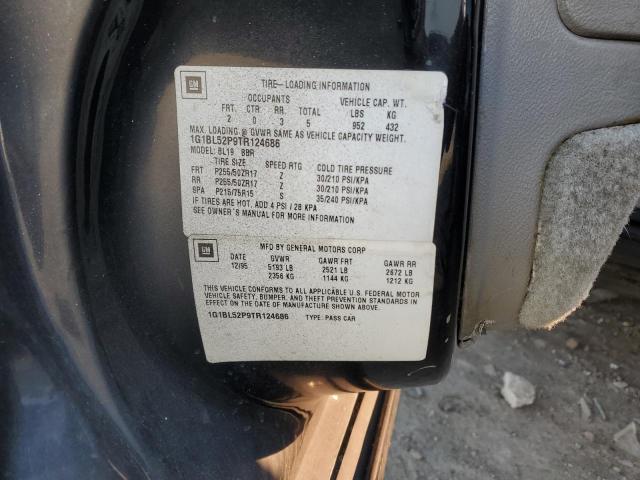 1G1BL52P9TR124686 - 1996 CHEVROLET CAPRICE / CLASSIC SS BLACK photo 12