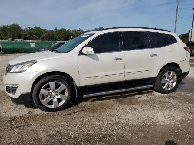 1GNKRJKD4EJ250919 - 2014 CHEVROLET TRAVERSE LTZ WHITE photo 1