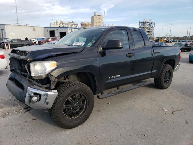 5TFRM5F16EX075664 - 2014 TOYOTA TUNDRA DOUBLE CAB SR/SR5 BLACK photo 1