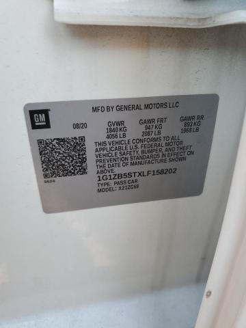 1G1ZB5STXLF158202 - 2020 CHEVROLET MALIBU LS თეთრი ფოტო 12
