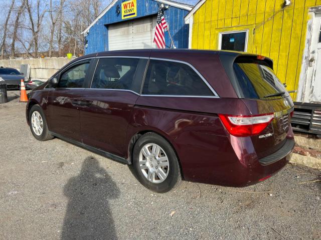 5FNRL5H2XBB078226 - 2011 HONDA ODYSSEY LX MAROON photo 3