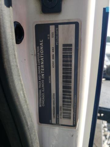 1HTMMAAM04H612934 - 2004 INTERNATIONAL 4000 4300 TWO TONE photo 10