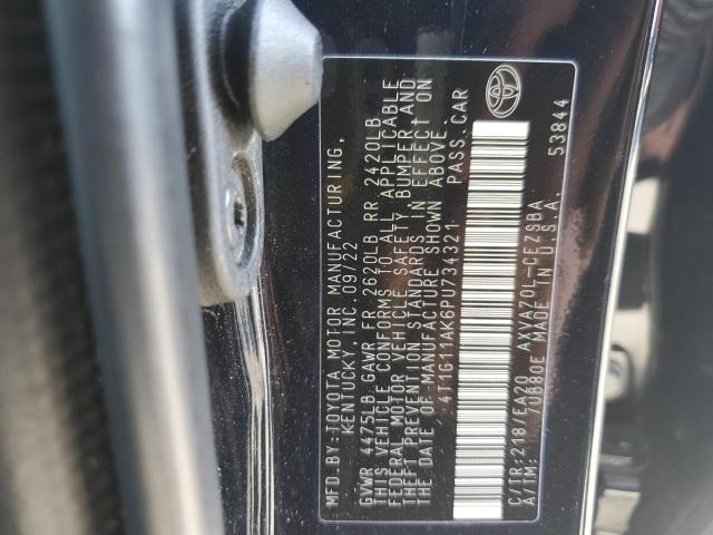 4T1G11AK6PU734321 - 2023 TOYOTA CAMRY SE NIGHT SHADE BLACK photo 12