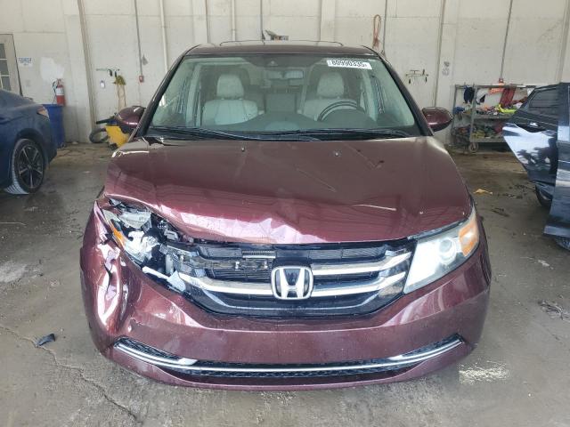 5FNRL5H63FB111981 - 2015 HONDA ODYSSEY EXL MAROON photo 5